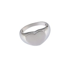 Anillo de plata de ley personalizable con inicial o número