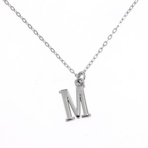 Collar de plata de ley con chapa personalizable
