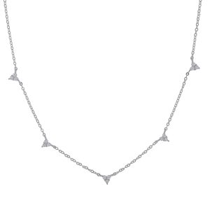 Gargantilla de Plata 925 con Puntos de Luz Triangulares