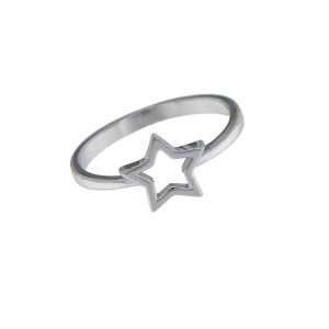 Anillo Plata Emma de plata de ley con estrella minimalista