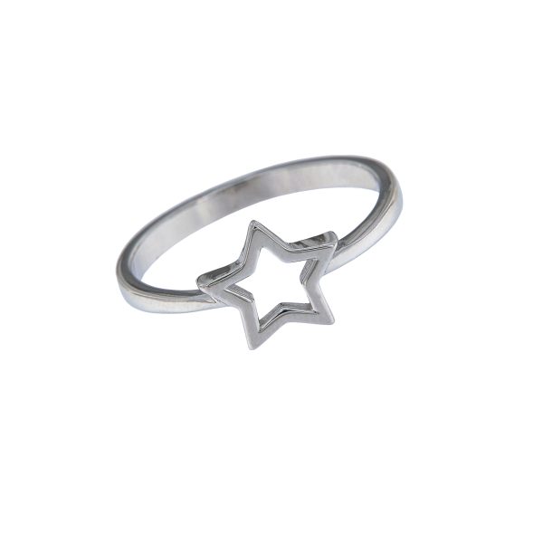Anillo Plata Emma de plata de ley con estrella minimalista