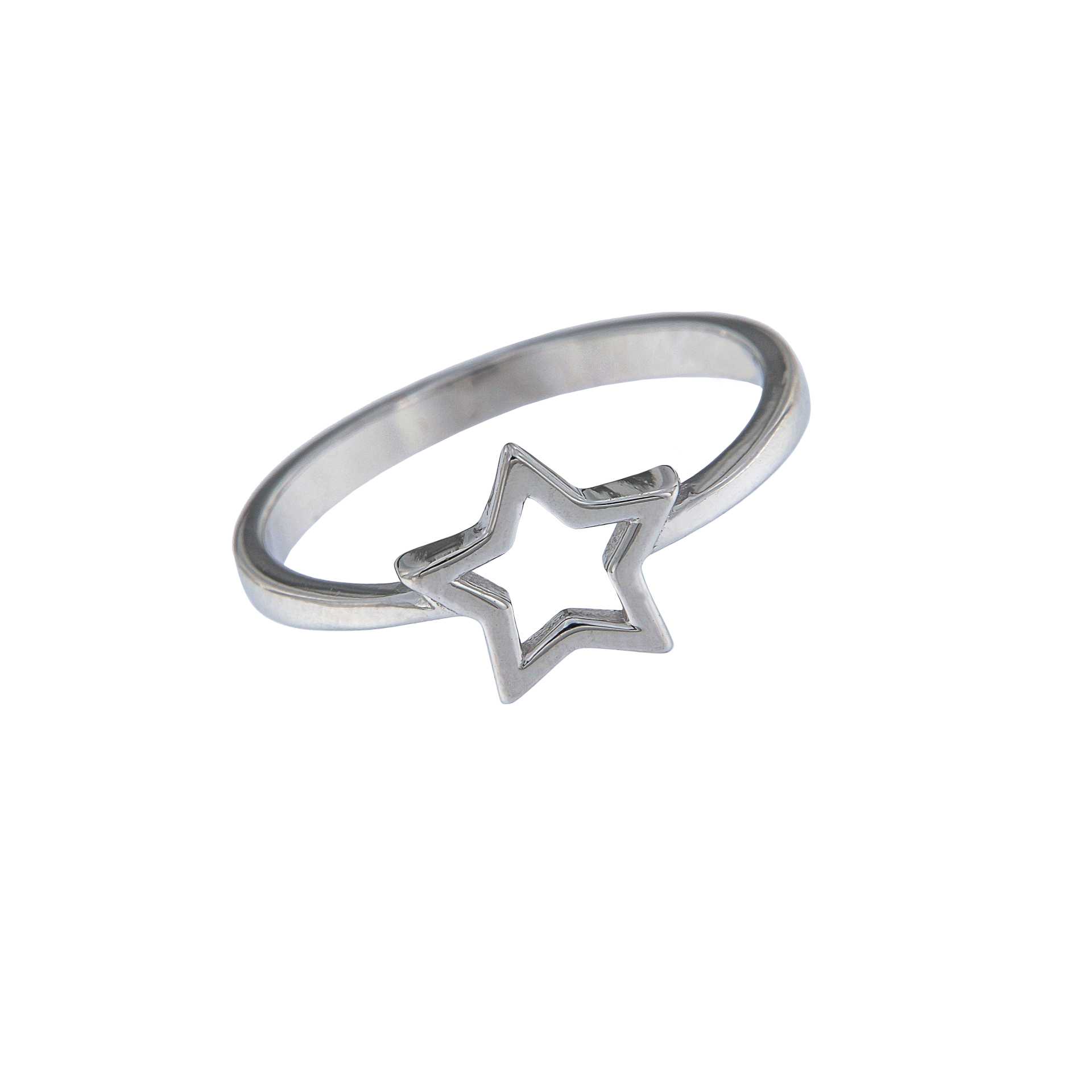 Anillo Plata Emma de plata de ley con estrella minimalista