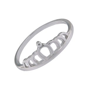 Anillo Plata Sofia de plata de ley con diseño de corona minimalista