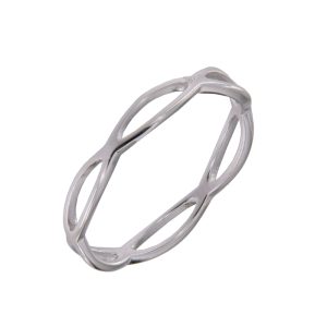 Anillo Lena de plata de ley con diseño minimalista geométrico