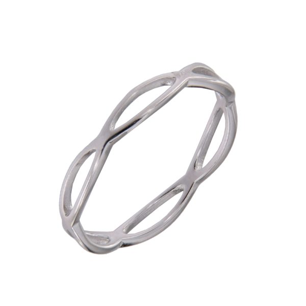 Anillo Lena de plata de ley con diseño minimalista geométrico