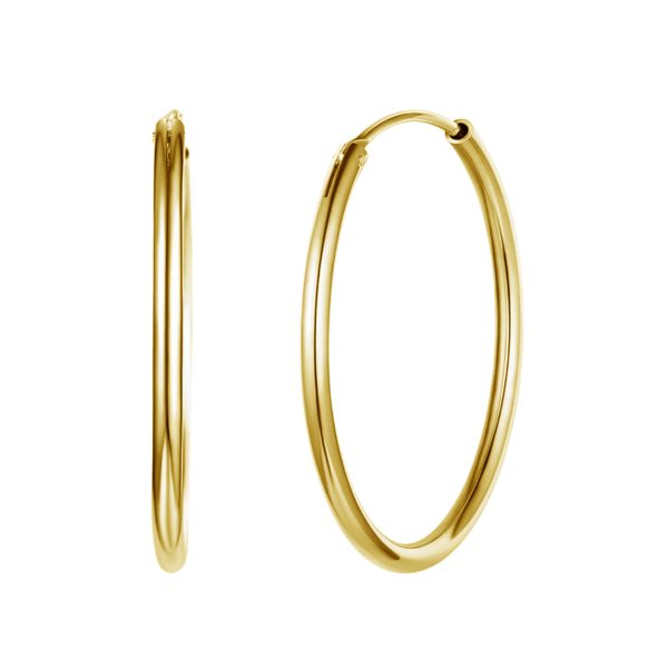 Pendientes de plata Aro Mébira dorados grandes