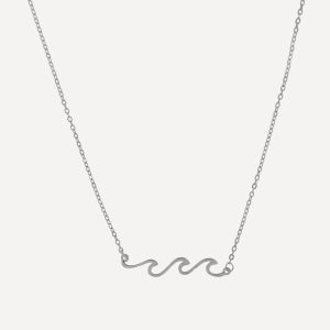 Collar Plata Ola Arusha con diseño de ola en plata de ley