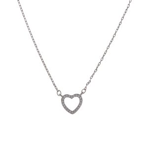 COLLAR PLATA CORAZÓN RUANDA