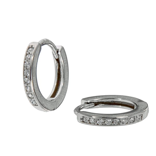 Pendientes de plata Aro Elyra con circonitas