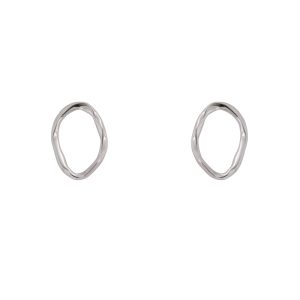 pendientes plata Hoshi aro orgánico minimalista