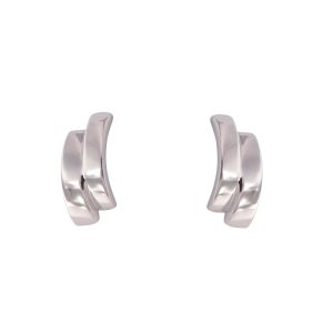 pendientes plata Kobe aro grueso curvado