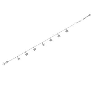 Pulsera de plata Orphelia con estrellas colgantes
