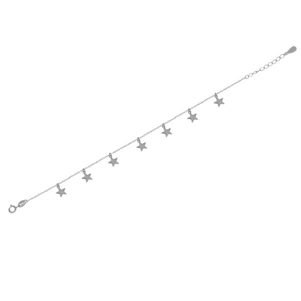 Pulsera de plata Orphelia con estrellas colgantes