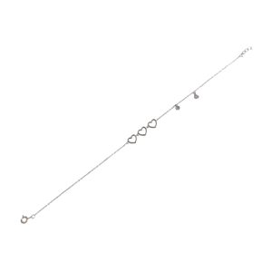 Pulsera de plata Zarelia con corazones