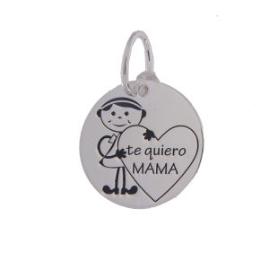COLGANTE CHAPA PLATA MAMÁ