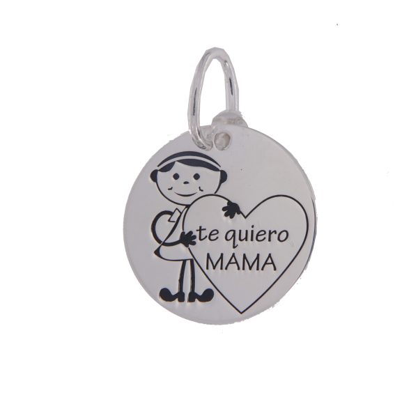 COLGANTE CHAPA PLATA MAMÁ