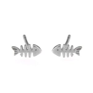 Pendiente Plata Mar pez elegantes mujer