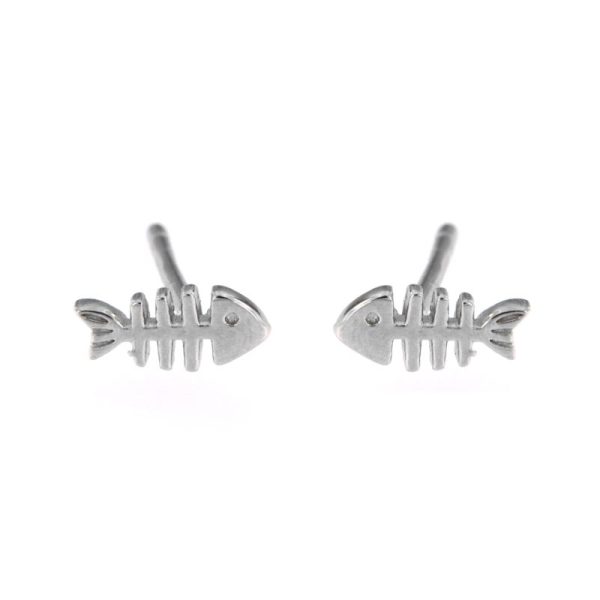 Pendiente Plata Mar pez elegantes mujer