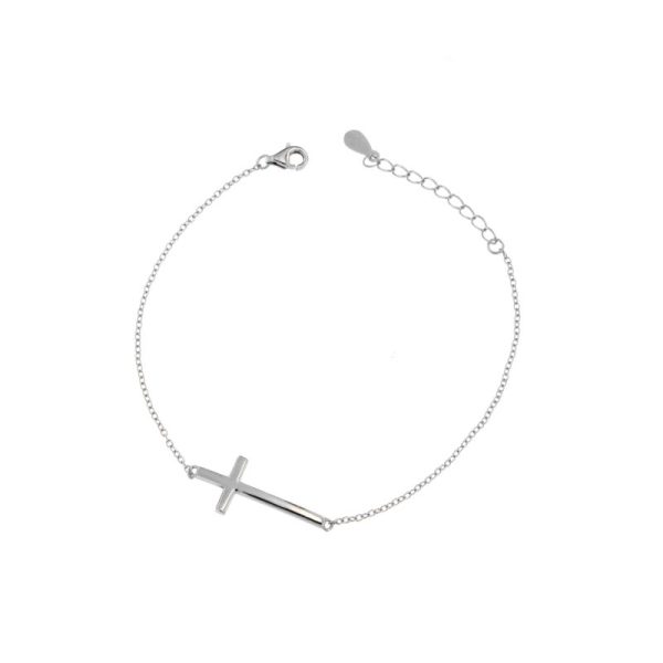 Pulsera de plata Cruz Vania minimalista