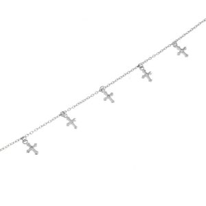 Pulsera Plata Fideliz cruces mujer elegante