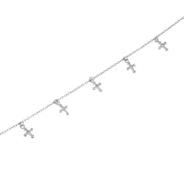 Pulsera Plata Fideliz cruces mujer elegante