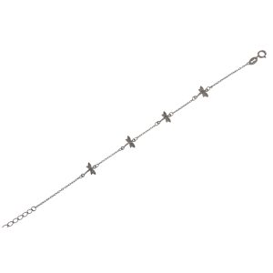 Pulsera de plata Lurea con mariposas