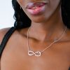 COLLAR PLATA PERSONALIZADO INFINITO CORAZÓN - Imagen 2