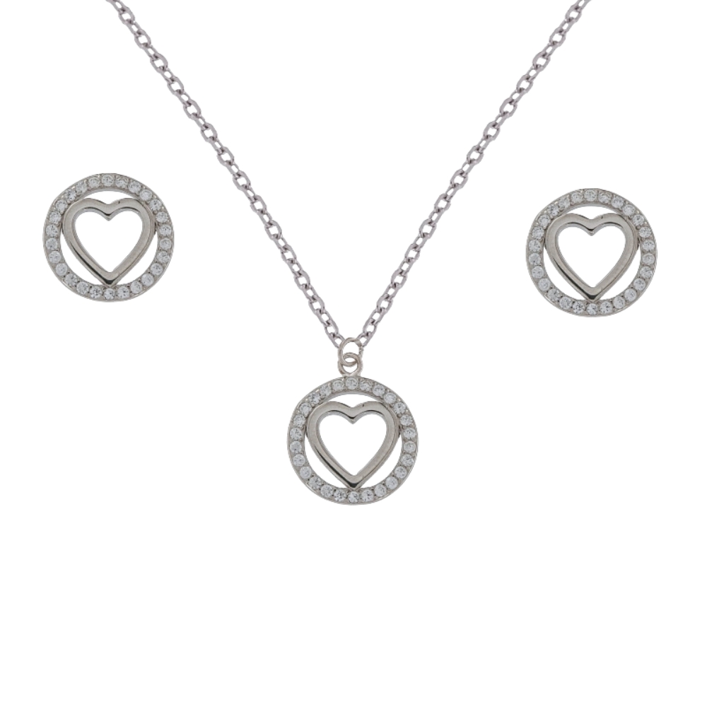 COLLAR Y PENDIENTES PLATA NURIA